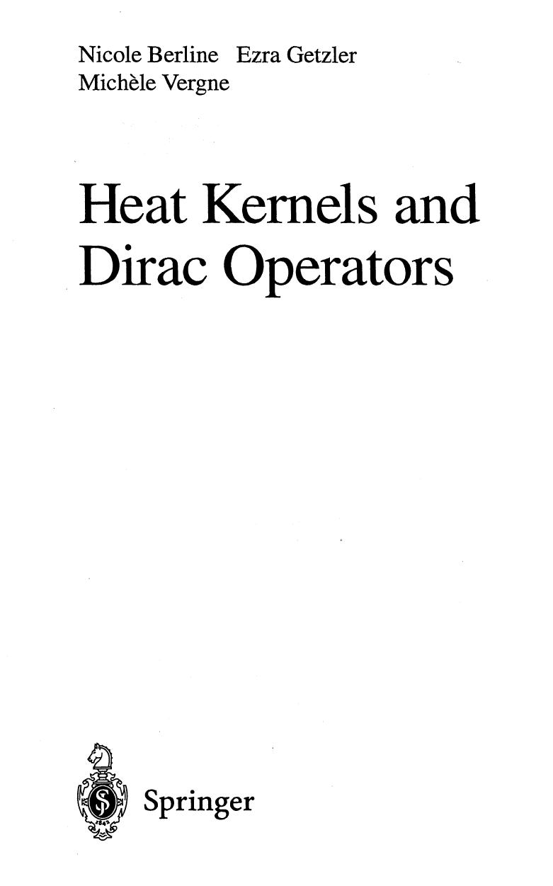 Heat Kernels and Dirac Operators