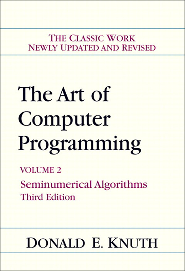 Art of Computer Programming, Volume 2: Seminumerical Algorithms, Third Edition
