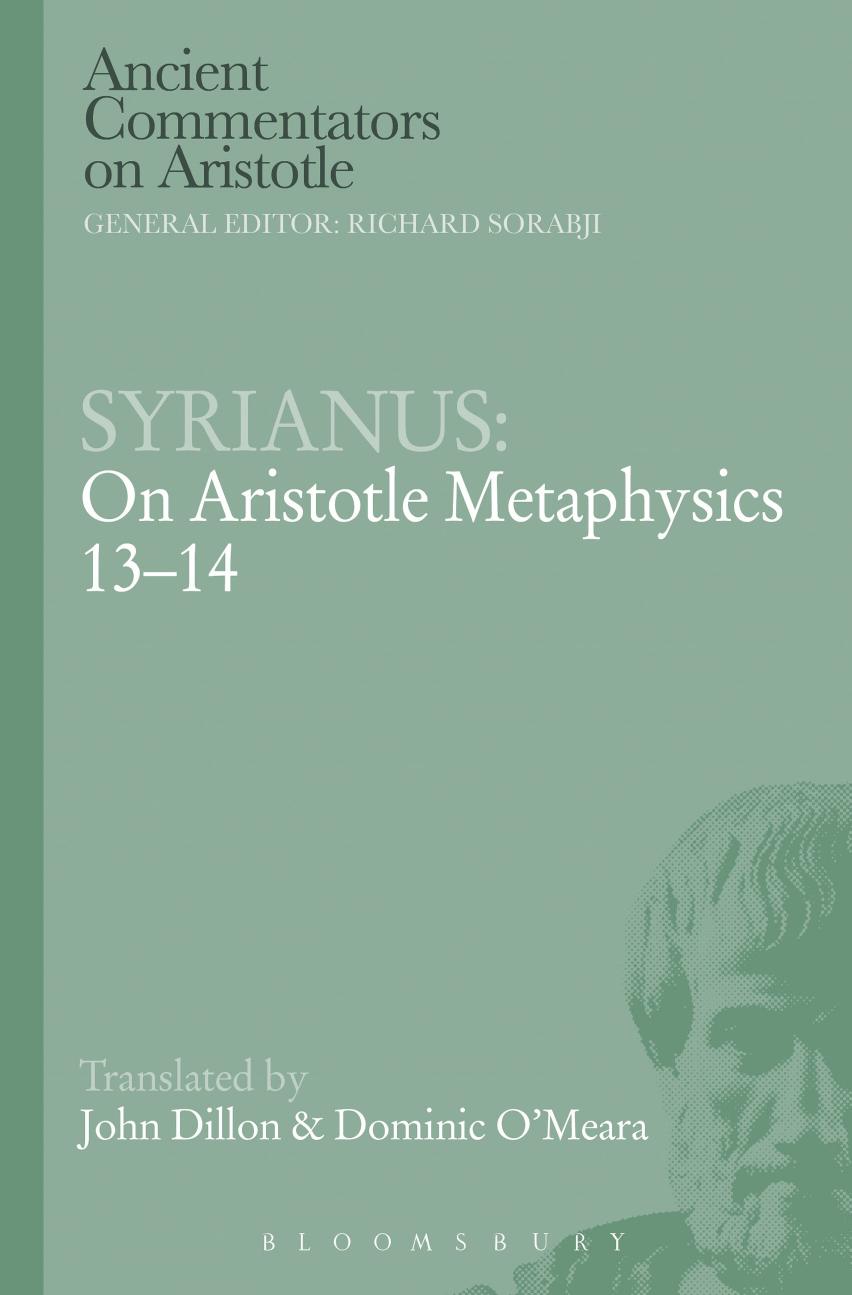 Syrianus: On Aristotle Metaphysics 13-14