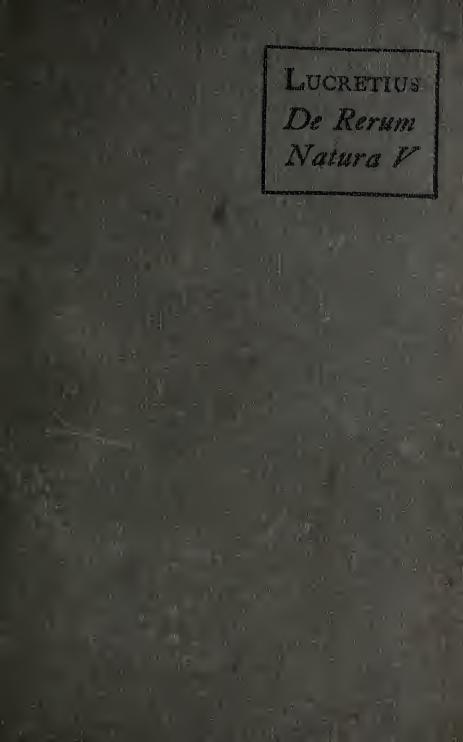 De Rerum Natura: V